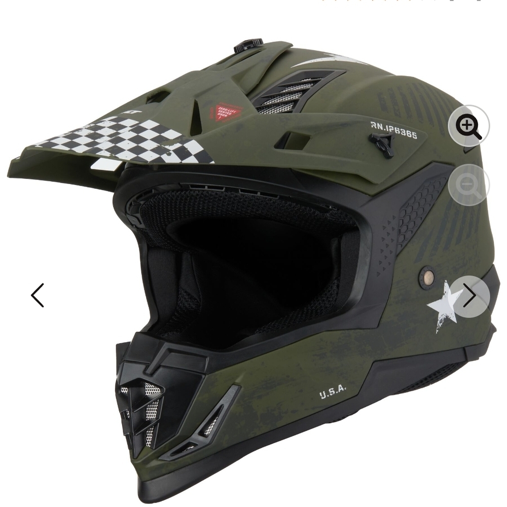 XL Green Motocross Helmet with Green Goggles - Picture 14 of 14